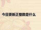 今日更新正整数是什么