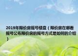 2019年限价房摇号楼盘（限价房在哪看摇号公布限价房的摇号方式是如何的介绍）