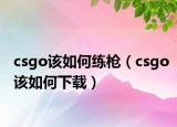 csgo该如何练枪（csgo该如何下载）