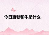 今日更新和牛是什么