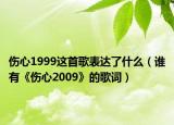 伤心1999这首歌表达了什么（谁有《伤心2009》的歌词）