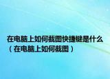 在电脑上如何截图快捷键是什么（在电脑上如何截图）
