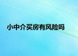 小中介买房有风险吗