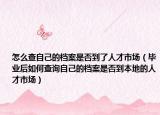 怎么查自己的档案是否到了人才市场（毕业后如何查询自己的档案是否到本地的人才市场）