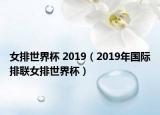 女排世界杯 2019（2019年国际排联女排世界杯）