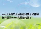 word文档怎么绘制结构图（如何制作并显示word文档结构图）