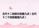 古代十二时辰分别是几点（古代十二个时辰是指几点）
