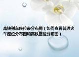 高铁列车座位表分布图（如何查看普通火车座位分布图和高铁座位分布图）
