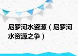 尼罗河水资源（尼罗河水资源之争）