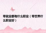 零就业都有什么职业（零世界什么职业好）
