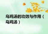 乌鸡汤的功效与作用（乌鸡汤）
