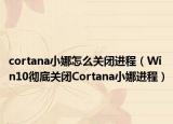 cortana小娜怎么关闭进程（Win10彻底关闭Cortana小娜进程）