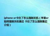 iphone xr卡住了怎么强制关机（苹果xr如何强制关机重启 卡住了怎么强制重启介绍）