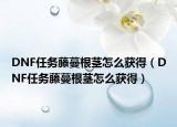 DNF任务藤蔓根茎怎么获得（DNF任务藤蔓根茎怎么获得）
