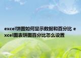 excel饼图如何显示数据和百分比 excel图表饼图百分比怎么设置