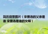 简历背景图片（宋普选的父亲是谁 宋普选是谁的女婿）