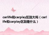 carlife和carplay区别大吗（carlife和carplay区别是什么）