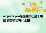 airpods pro后面的按钮是干嘛的 背部按钮有什么用