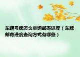 车辆号牌怎么查询邮寄进度（车牌邮寄进度查询方式有哪些）