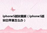 iphone5越狱黑解（iphone5越狱白苹果怎么办）