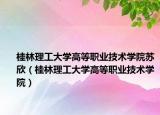 桂林理工大学高等职业技术学院苏欣（桂林理工大学高等职业技术学院）