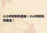 小小彬的妈妈是谁（小小彬的妈妈是谁）