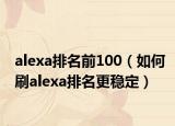 alexa排名前100（如何刷alexa排名更稳定）