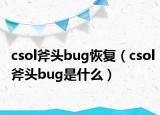 csol斧头bug恢复（csol斧头bug是什么）