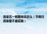 违章五一假期有延迟么（节假日违章是不是延期）