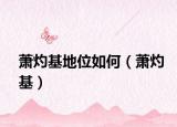 萧灼基地位如何（萧灼基）