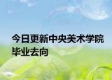 今日更新中央美术学院毕业去向