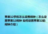 苹果12手机怎么设置闹钟（怎么设置苹果12闹钟 如何设置苹果12的闹钟介绍）