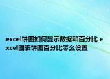 excel饼图如何显示数据和百分比 excel图表饼图百分比怎么设置