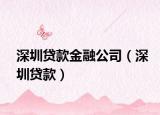 深圳贷款金融公司（深圳贷款）