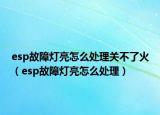 esp故障灯亮怎么处理关不了火（esp故障灯亮怎么处理）