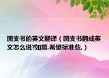 团支书的英文翻译（团支书翻成英文怎么说?如题.希望标准些,）