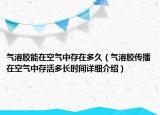 气溶胶能在空气中存在多久（气溶胶传播在空气中存活多长时间详细介绍）