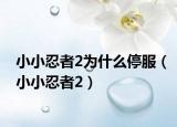 小小忍者2为什么停服（小小忍者2）