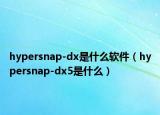 hypersnap-dx是什么软件（hypersnap-dx5是什么）