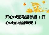 开心ol弼马温等级（开心ol弼马温骑宠）