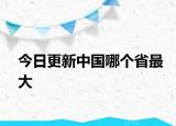 今日更新中国哪个省最大