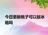 今日更新桃子可以放冰箱吗