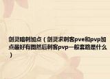 剑灵暗刺加点（剑灵求刺客pve和pvp加点最好有图然后刺客pvp一般套路是什么）