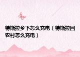 特斯拉乡下怎么充电（特斯拉回农村怎么充电）