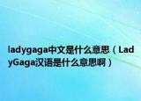 ladygaga中文是什么意思（LadyGaga汉语是什么意思啊）