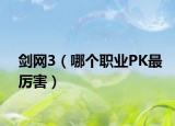 剑网3（哪个职业PK最厉害）