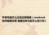 苹果电脑怎么设置投屏镜像（macbook如何镜像投屏 镜像投屏功能怎么用介绍）