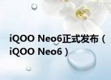 iQOO Neo6正式发布（iQOO Neo6）