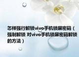 怎样强行解锁vivo手机锁屏密码（强制解锁 对vivo手机锁屏密码解锁的方法）