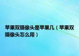 苹果双摄像头是苹果几（苹果双摄像头怎么用）
